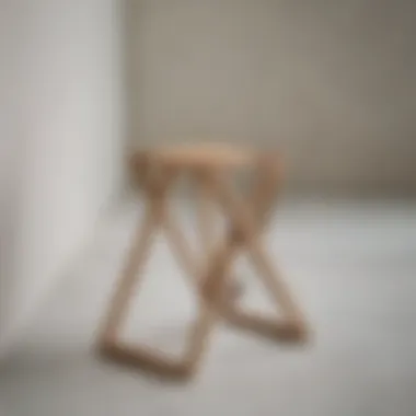 Modern Minimalist Foldable Seat Stool A modern foldable seat stool showcasing minimalist design