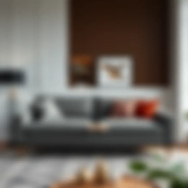 Stylish two-person couch in a contemporary environment