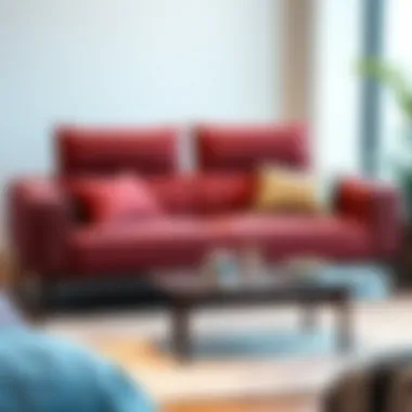 Cozy two-person couch showcasing sleek design and functionality