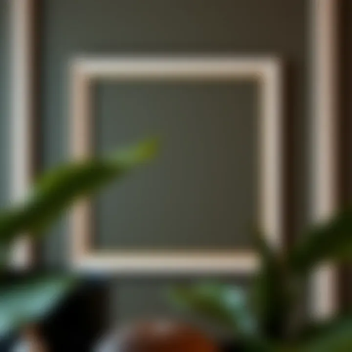 Detailed view of a 22.375 x 34 frame showcasing its sleek design