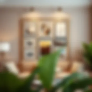 Aesthetic display of artworks within a 22.375 x 34 frame setup