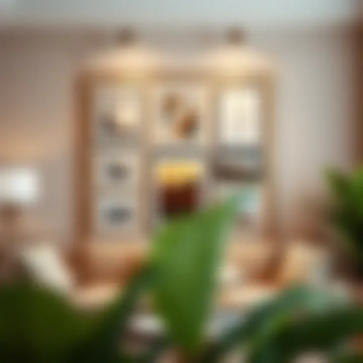 Aesthetic display of artworks within a 22.375 x 34 frame setup