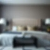 Elegant grey headboard showcasing minimalist design