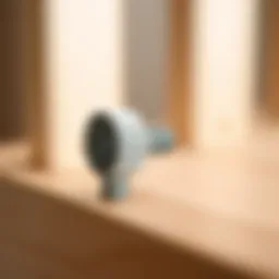 Detailed close-up of a bed frame bolt showcasing its threading and finish.