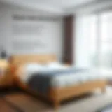 Detailed diagram showcasing queen bed dimensions