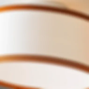 Close-up of materials used in flush mount lamp shades