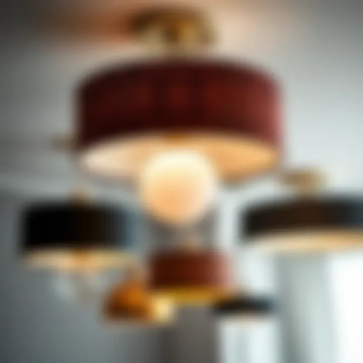 Variety of flush mount ceiling lamp shades in different styles