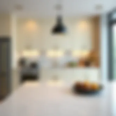 Laminate Countertop Installation Installation of laminate countertops in a modern kitchen setting.