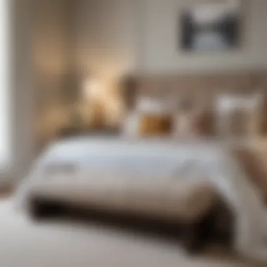 Functional Design of Upholstered Bench in Bedroom Elegant upholstered bench placed at the foot of a bed, showcasing its functional design