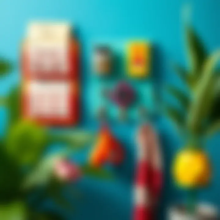 Colorful DIY wall mounted key and mail organizer