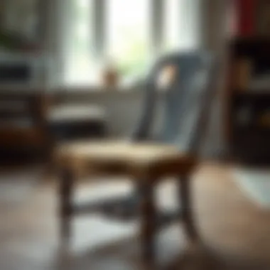 An antique chair with a rich history and unique character